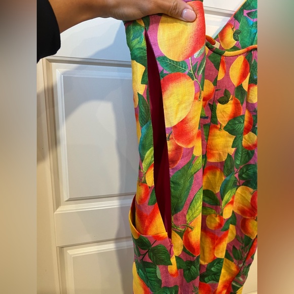 ❌ SOLD! FARM Rio Orange Sunset Midi Dress - Picture 5 of 8